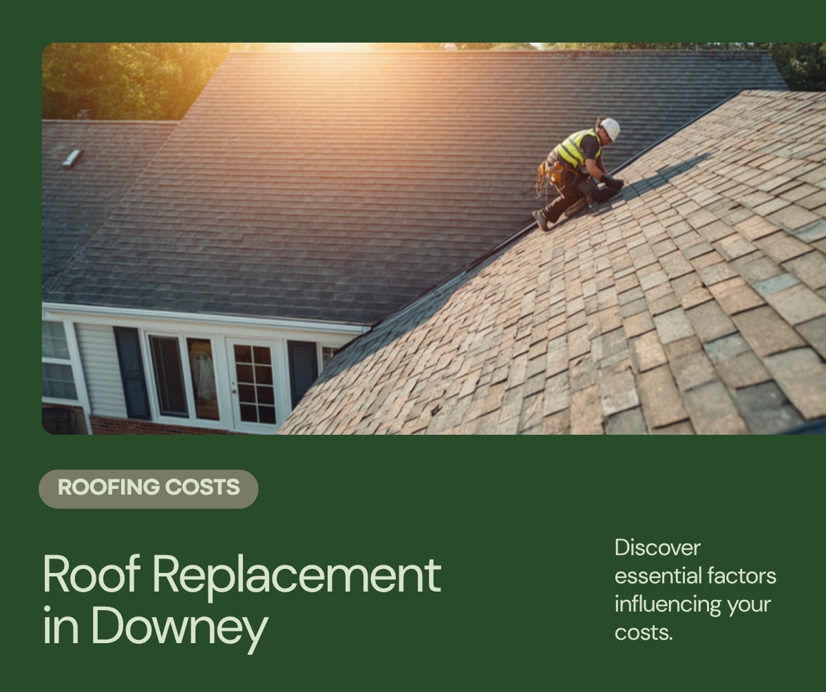 Roof replacement cost estimate inspection in Downey, CA
