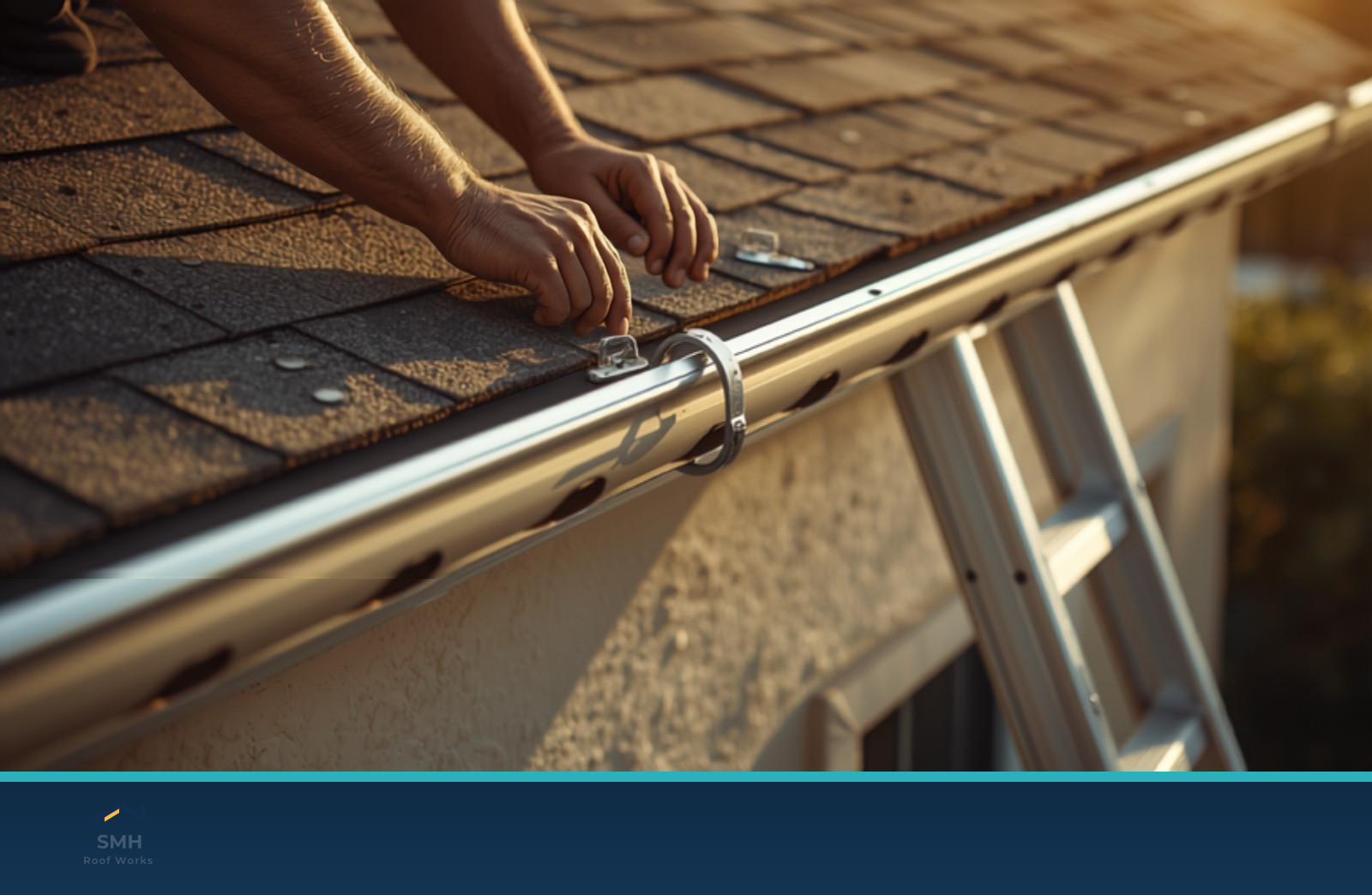 Seamless gutter installation on a home in Downey, CA